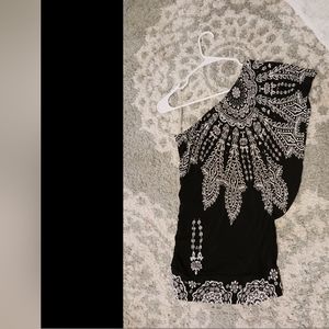 Studio y xs tribal print one sleeve mini dress